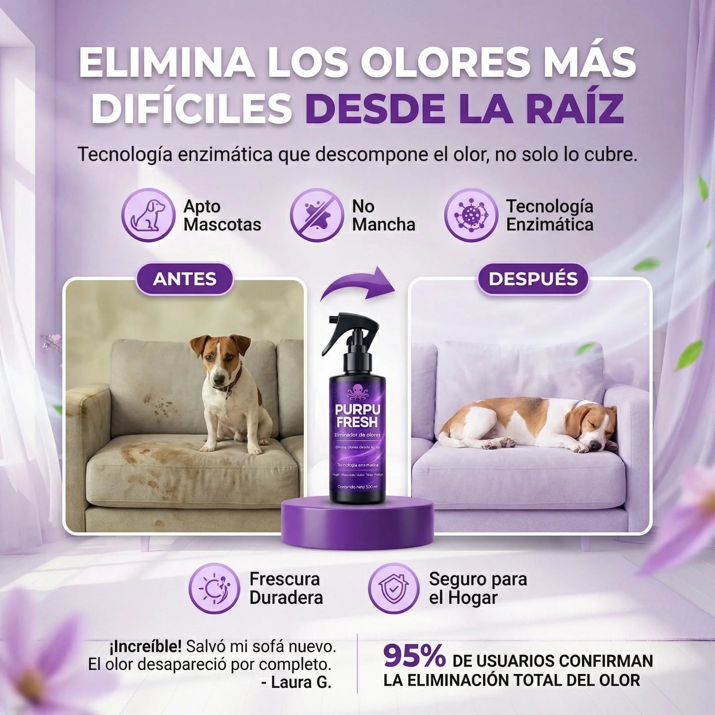 Purpu Fresh - Eliminador de olores